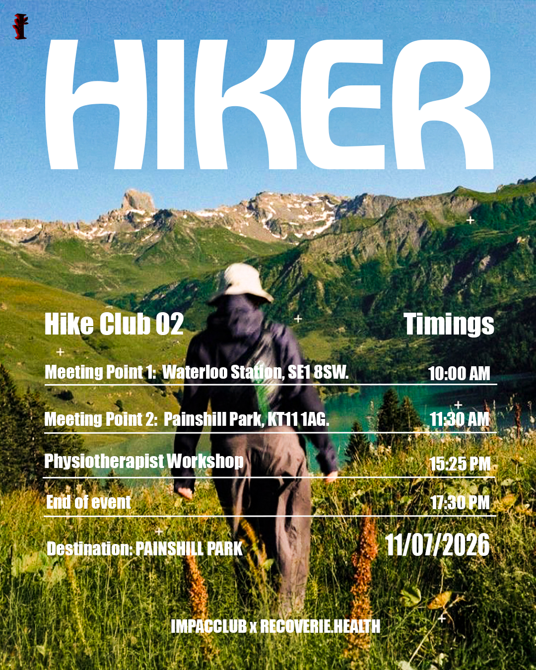 Hike Club 02 - Painshill Park - Sat, 11 Jul 2026 at Painshill Park, Cobham, KT11 1AG, IMPACC wellness community event